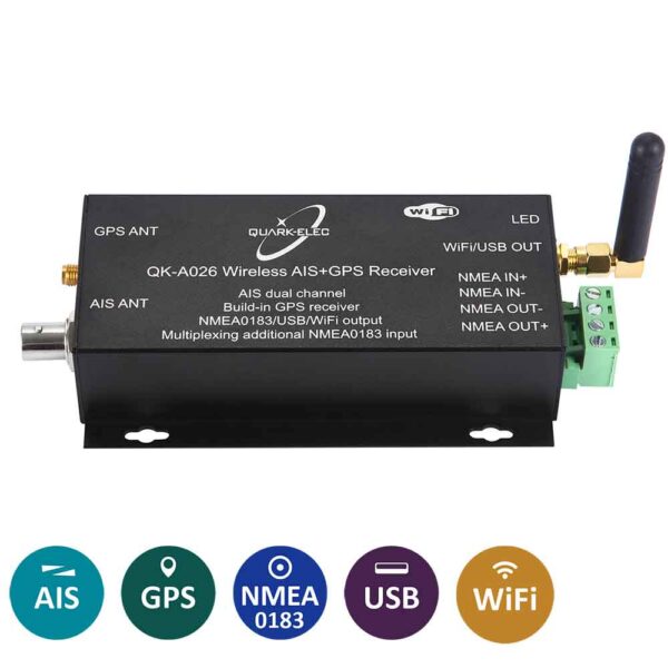 QK-A026 AIS Receiver with NMEA Multiplexer + WiFi + GPS - Image 3