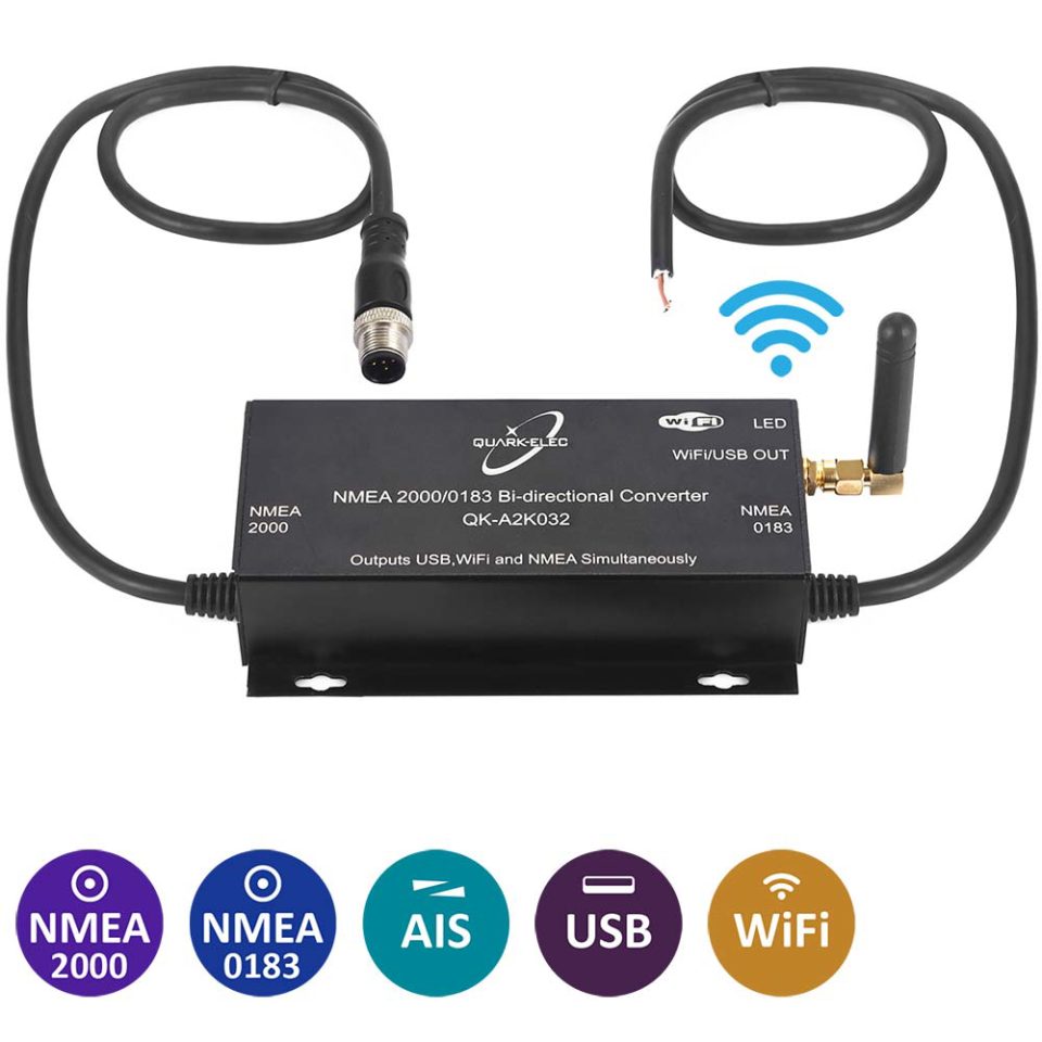 QK-A032 NMEA 2000/0183 Bi-directional Gateway + USB + WiFi