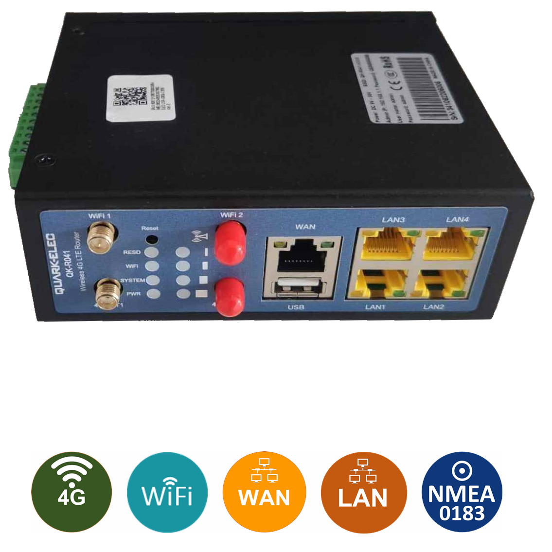 QK-R041 Marine Wireless 4G LTE Router up to 22 miles